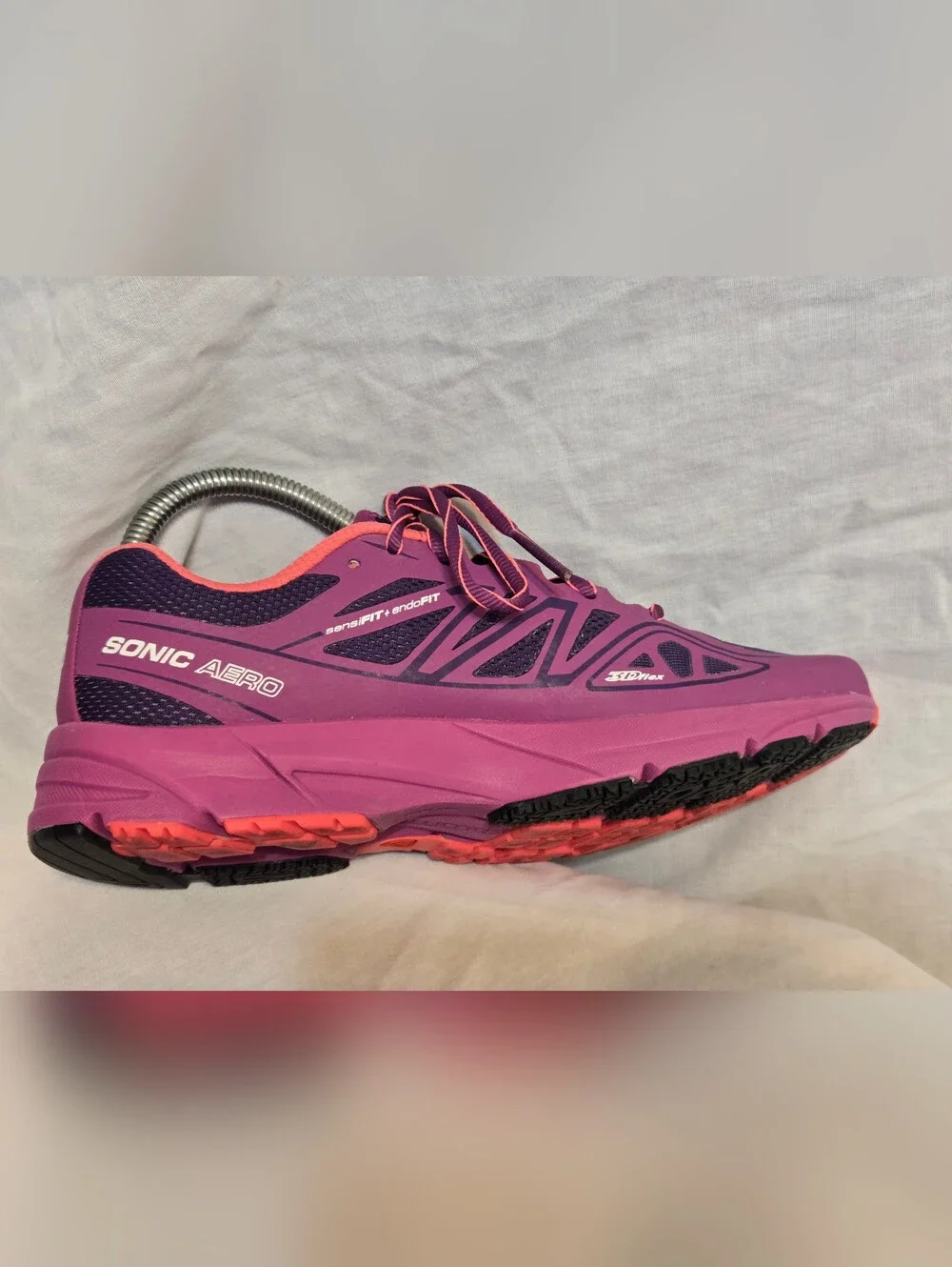 Salomon Sonic Aero Womens Cosmic Purple/pk Ortholite Running Shoes  US 7